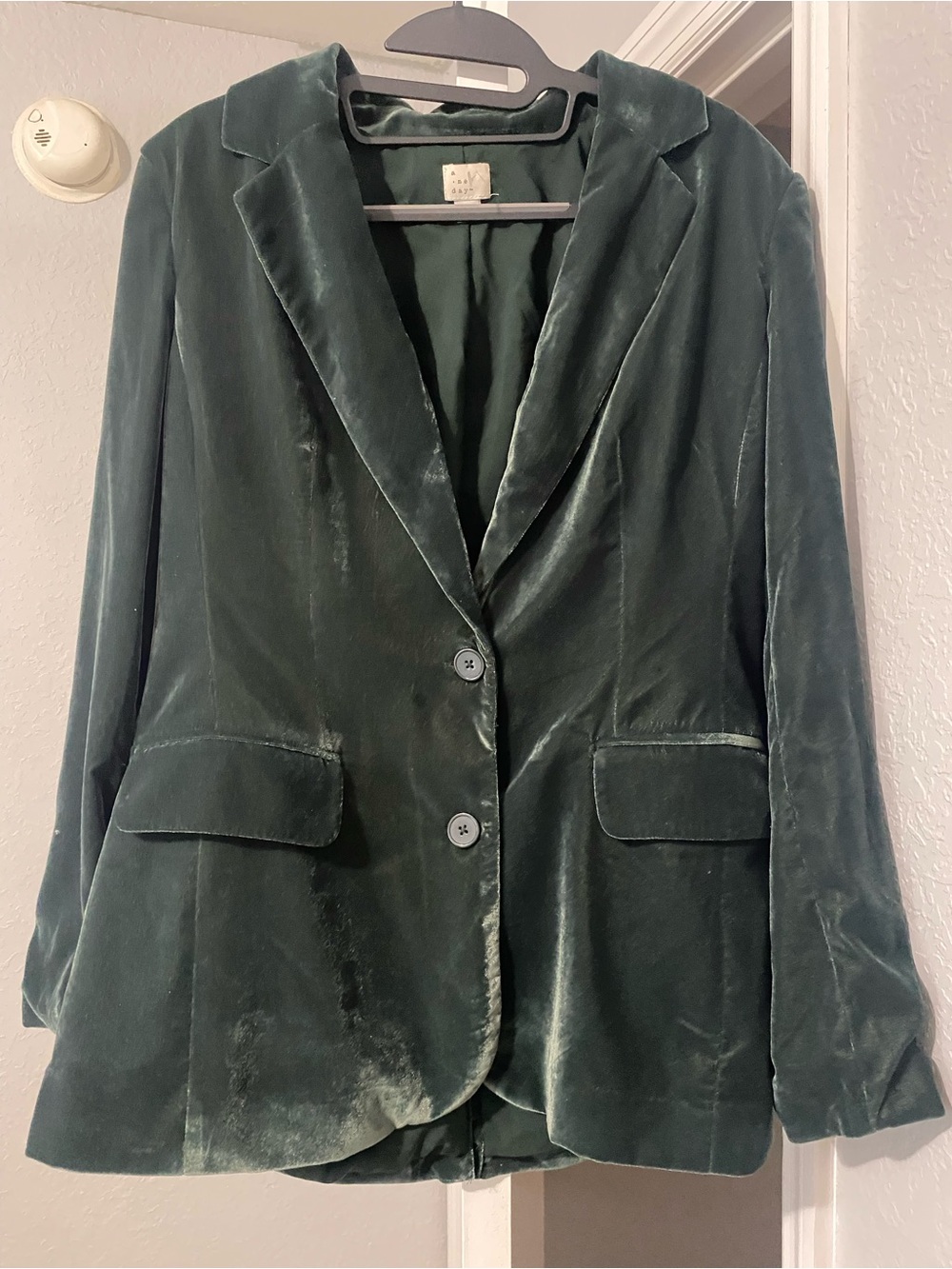 a new day Emerald Green Velvet Blazer